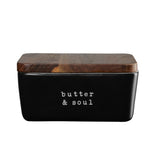 Butter bowl Hey! 15x10x7.8cm butter soul black