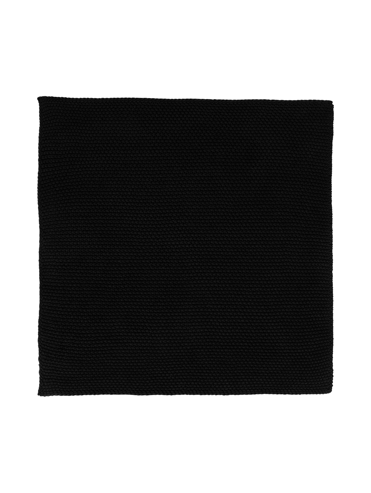 Set of 2 knitted cotton towels, black