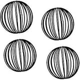 ASA Set of 4 Black Wire Decorative Balls Diameter 6 cm