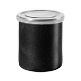storage jar, black (Ø9.5 × H10 cm)