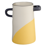 vase, yellow dipped (Ø11 × H17 cm)