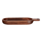 Oval Bowl, Flat Acacia
