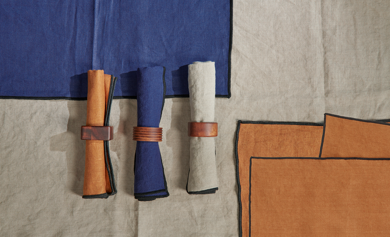 Table Runner, Deep Blue (Linen)