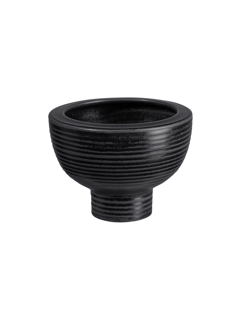 übertopf auf fuß, black