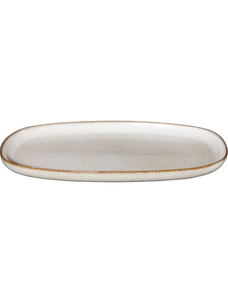 platte, oval, sand