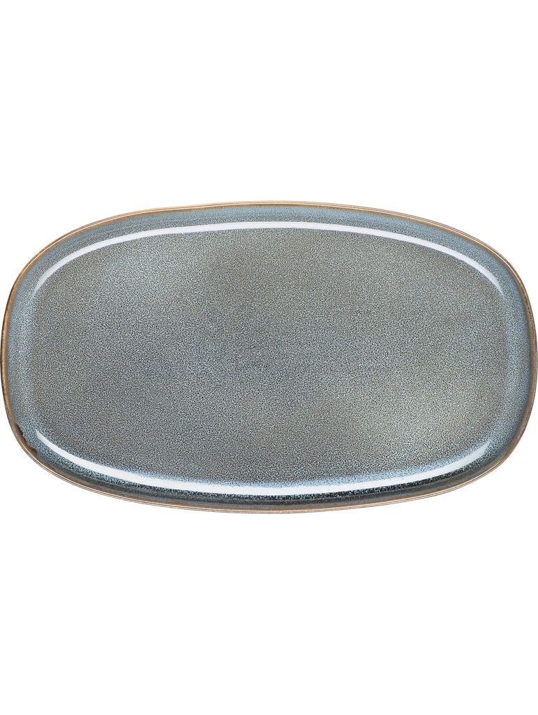 platte, oval, denim
