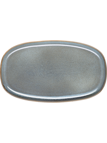 platte, oval, denim