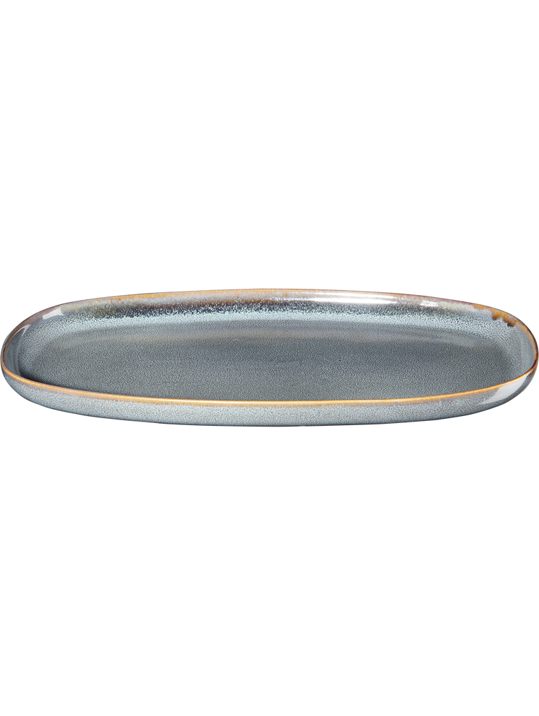 platte, oval, denim