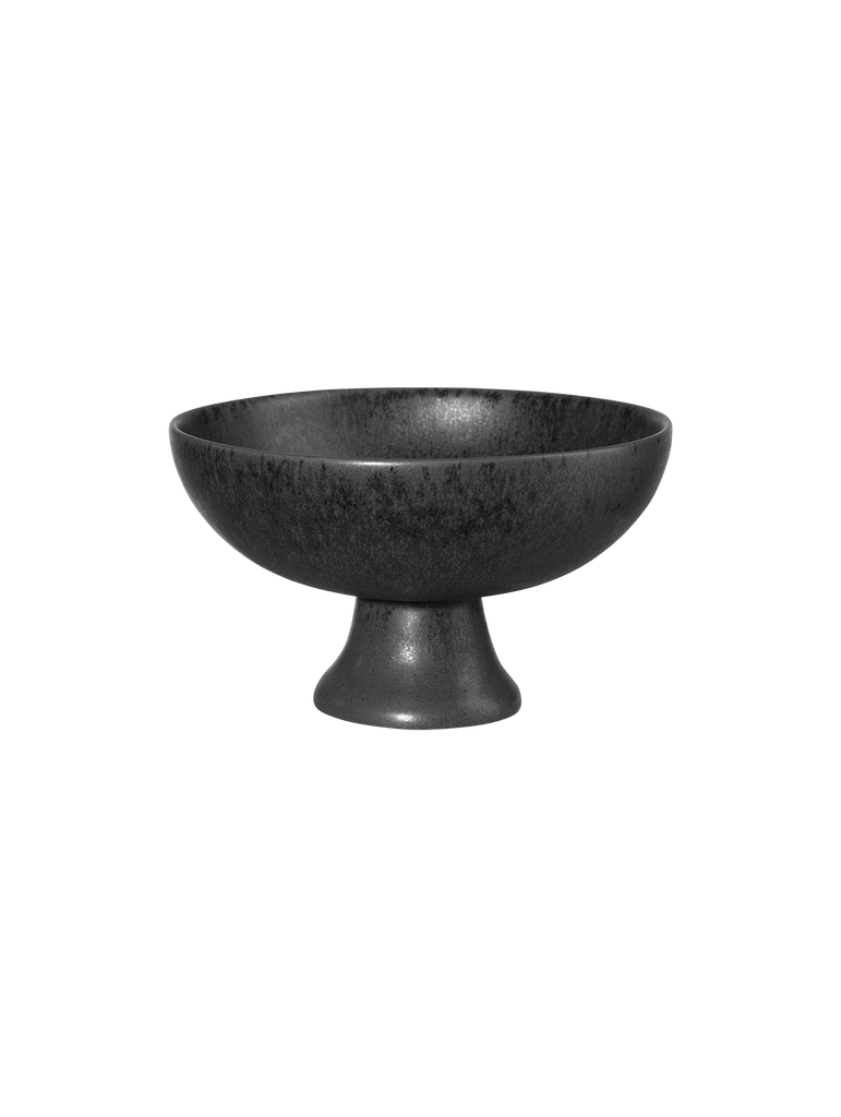 schale auf fuß, black iron