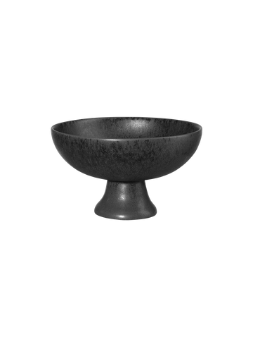 schale auf fuß, black iron