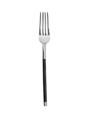 gabel, schwarzer griff