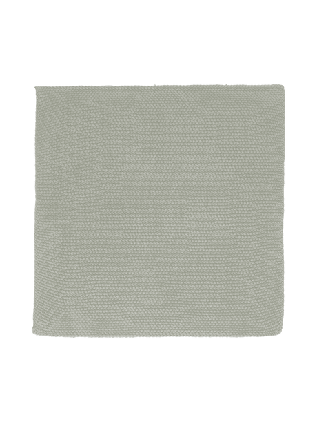 Set of 2 knitted cotton towels, light khaki