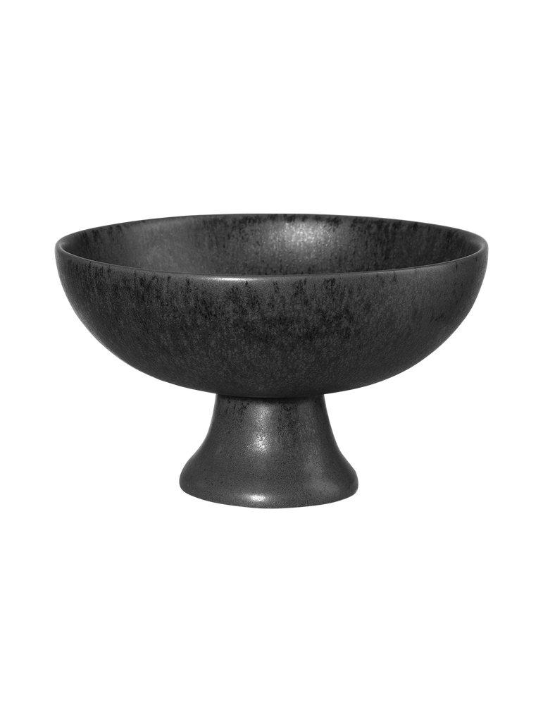 schale auf fuß, black iron
