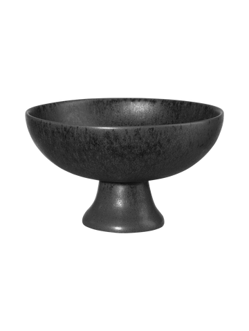 schale auf fuß, black iron