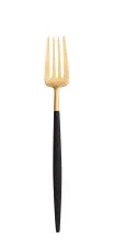 Fork GOA gold, with black handle