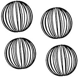 ASA Set of 4 Black Wire Decorative Balls Diameter 6 cm