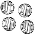 ASA Set of 4 Black Wire Decorative Balls Diameter 6 cm