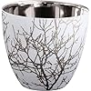 ASA 10101427 Xmas Tea Light Holder with Branches White / Silver Porcelain Diameter 7.2 cm