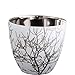 ASA 10101427 Xmas Tea Light Holder with Branches White / Silver Porcelain Diameter 7.2 cm