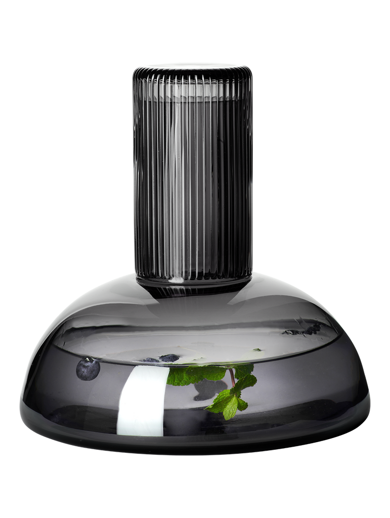 karaffe mit trinkglas, grey