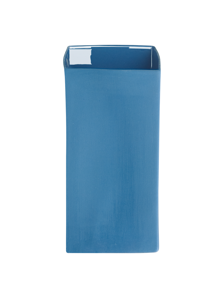 vase, blau