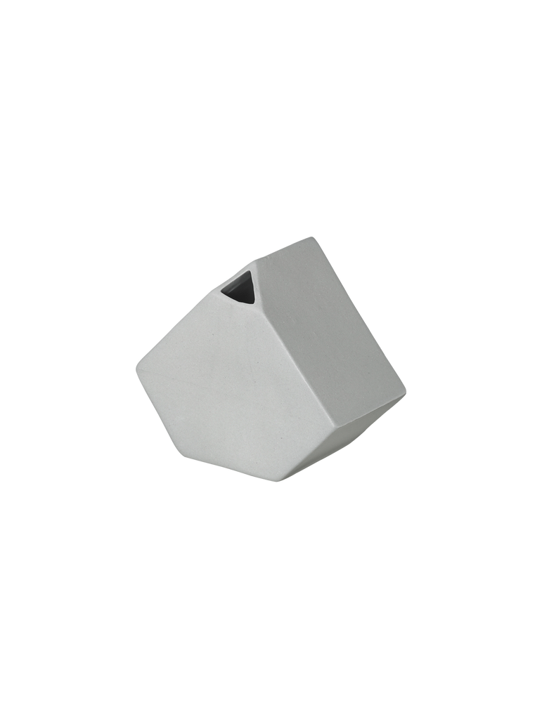 vase eckig, cement