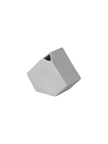 vase eckig, cement