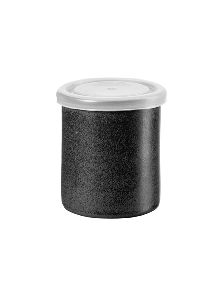storage jar, black (Ø6.5 × H7 cm)