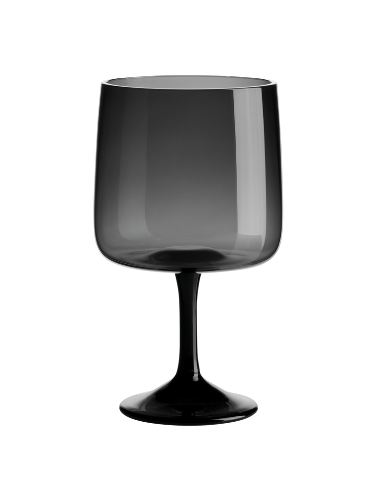 stielglas, grau