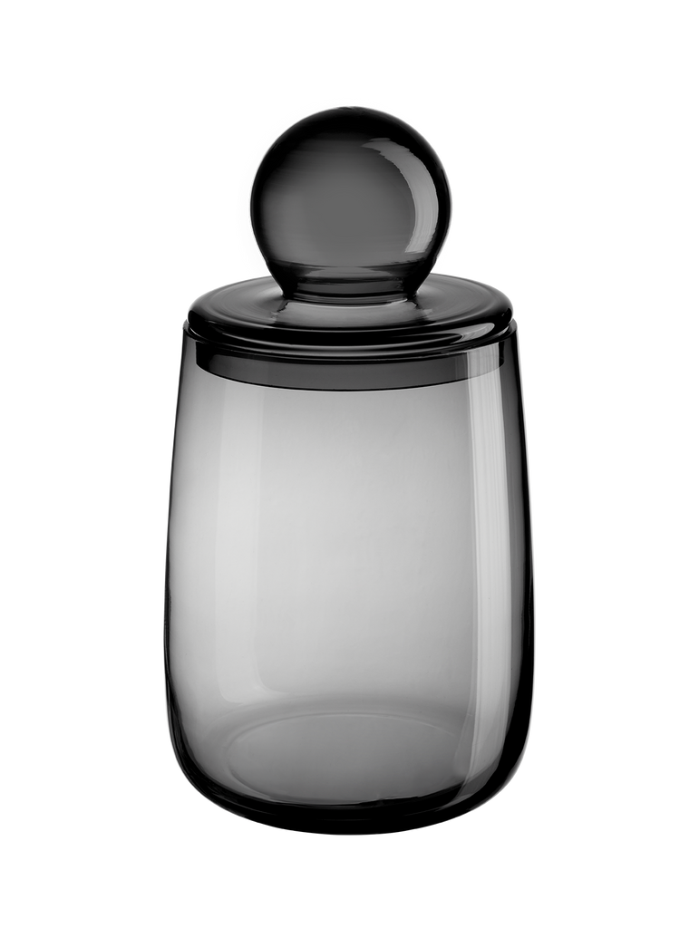 dose mit deckel, grau