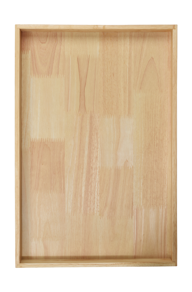 holztablett rechteckig, natur