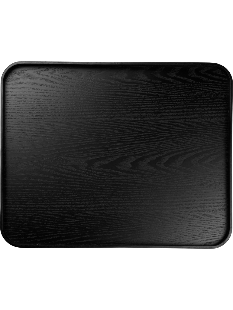 tablett auf fuß, schwarz