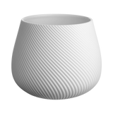 vase, white, rotate (Ø19.7 × H16 cm)