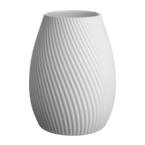 vase, white, rotate (Ø15.4 × H20 cm)