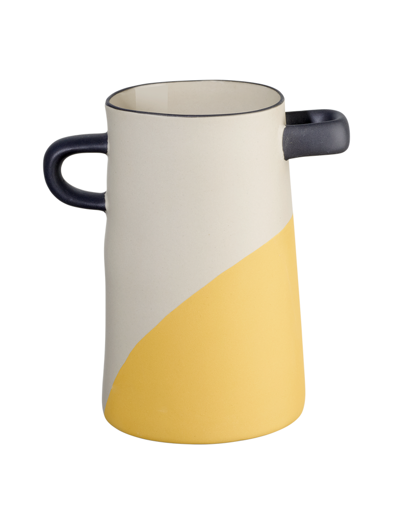 vase, gelb getunkt
