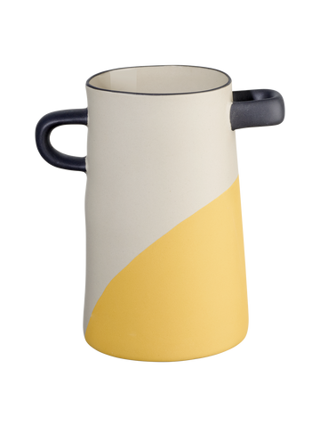 vase, gelb getunkt