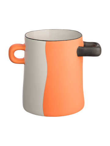 vase, orange geteilt