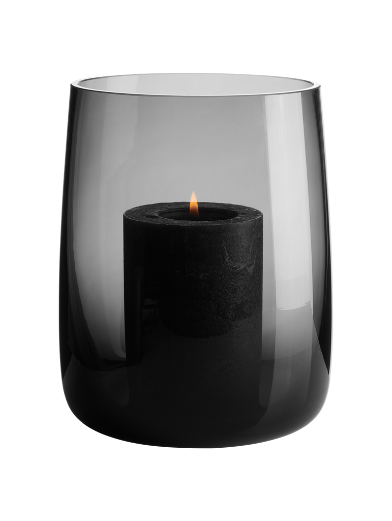 vase/windlicht, grau
