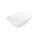 asymmetric bowl, white