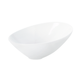 asymmetric bowl, white