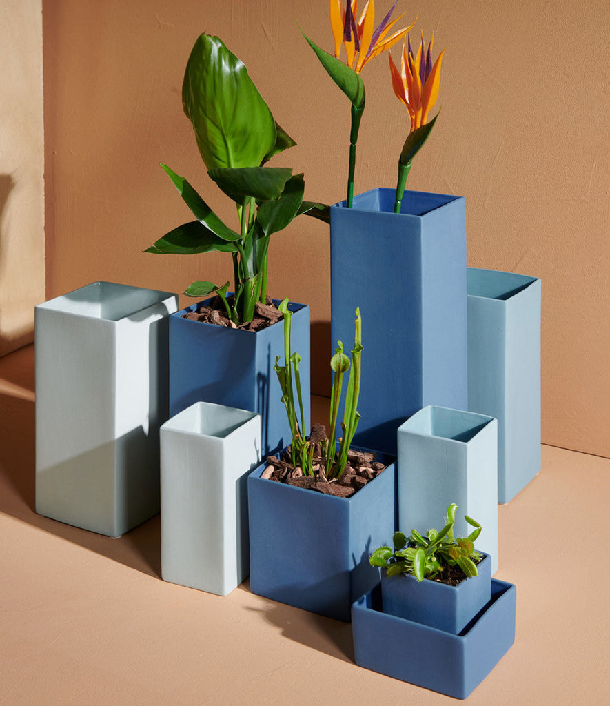 vase, aqua