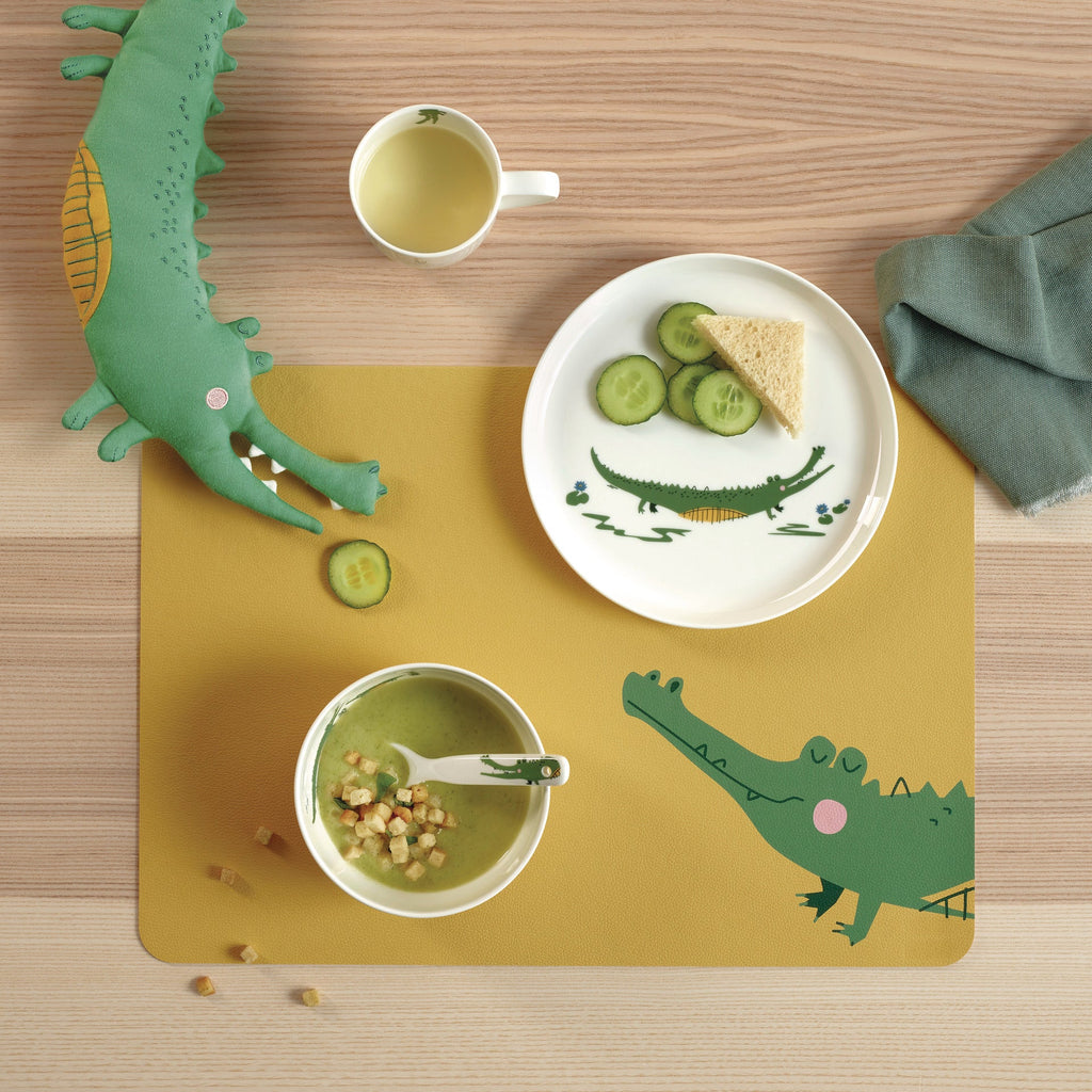 kindertischset, croco krokodil
