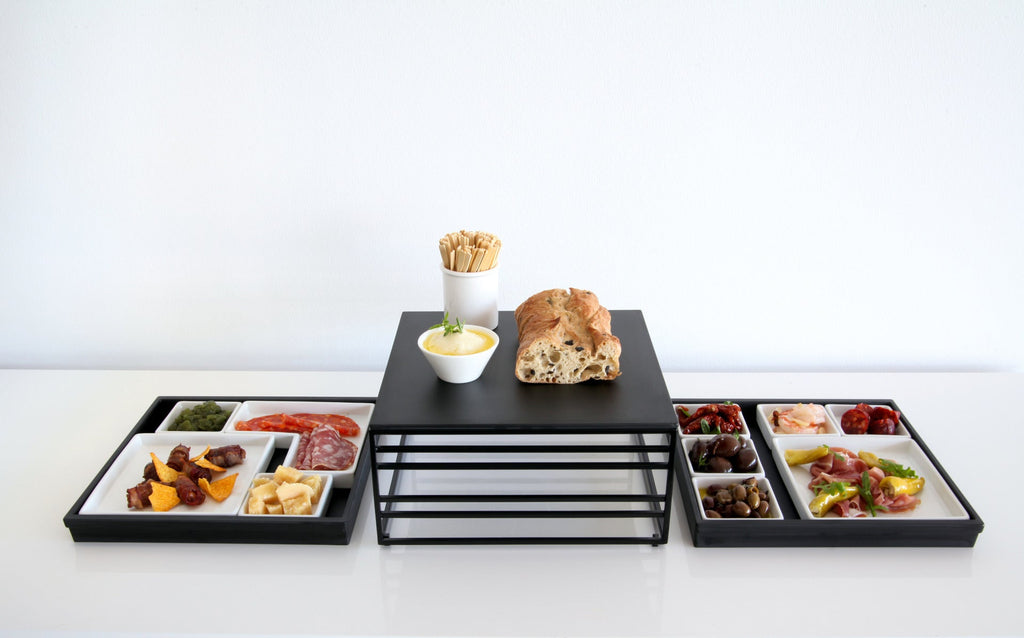 metalldisplay zum herausziehen, quadratisch