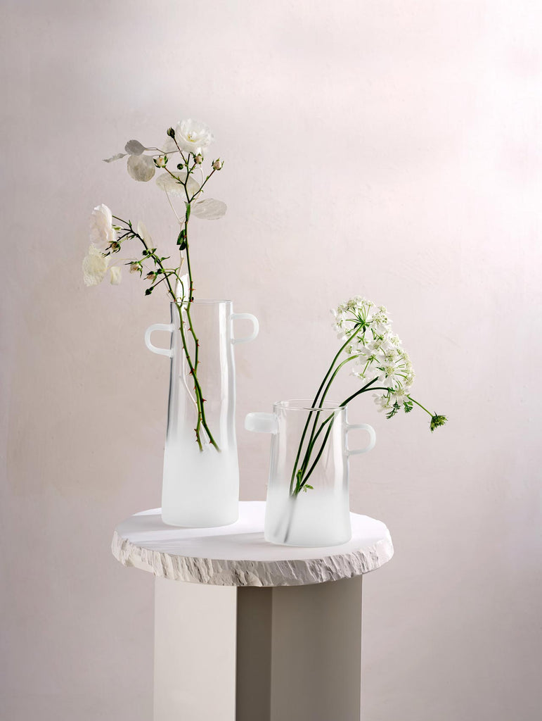 vase, frosted