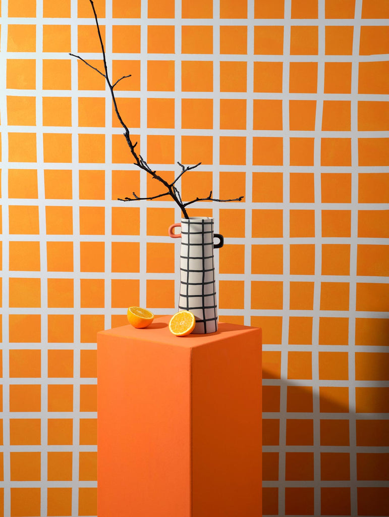 vase, kariert