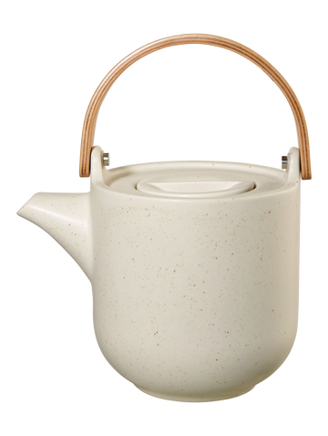 teekanne mit holzgriff, sencha