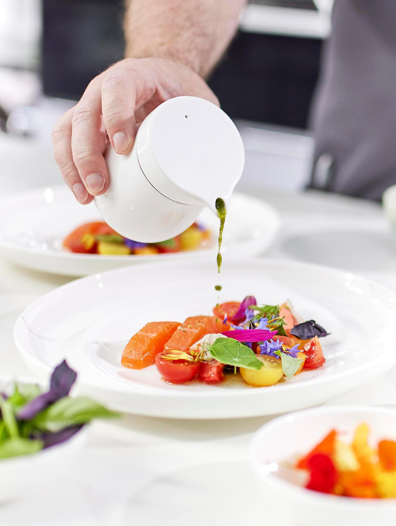 sauciere mit deckel, doppelwandig