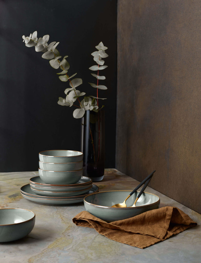 espressotasse mit unterteller, eucalyptus