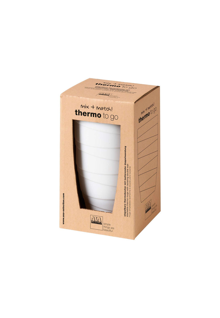 thermobecher twisted, grau