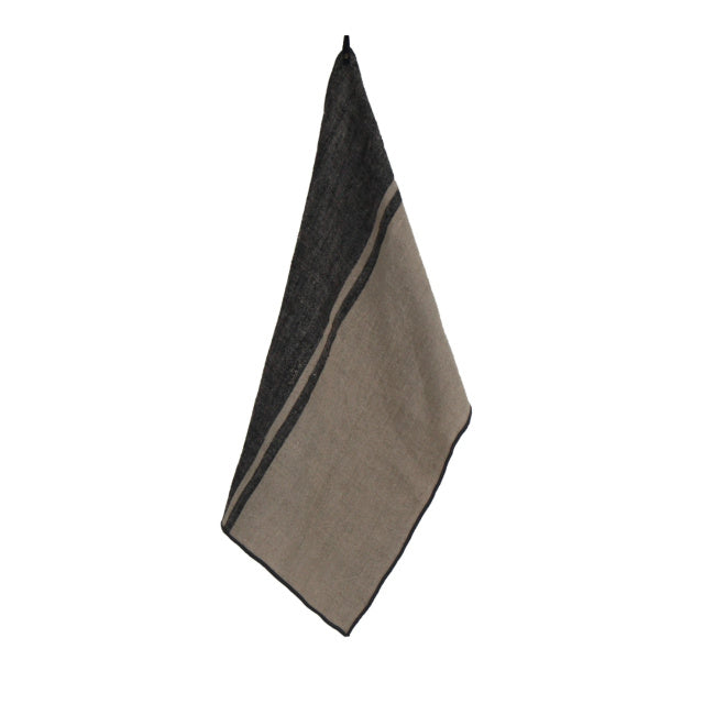 Knitted kitchen towel, light khaki